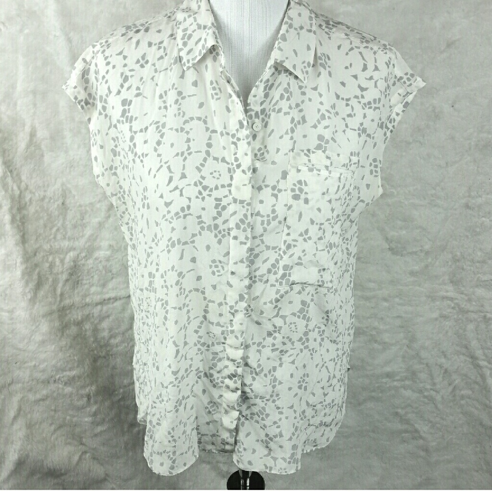 Rebecca taylor cap sleeve top pocket sz 4
